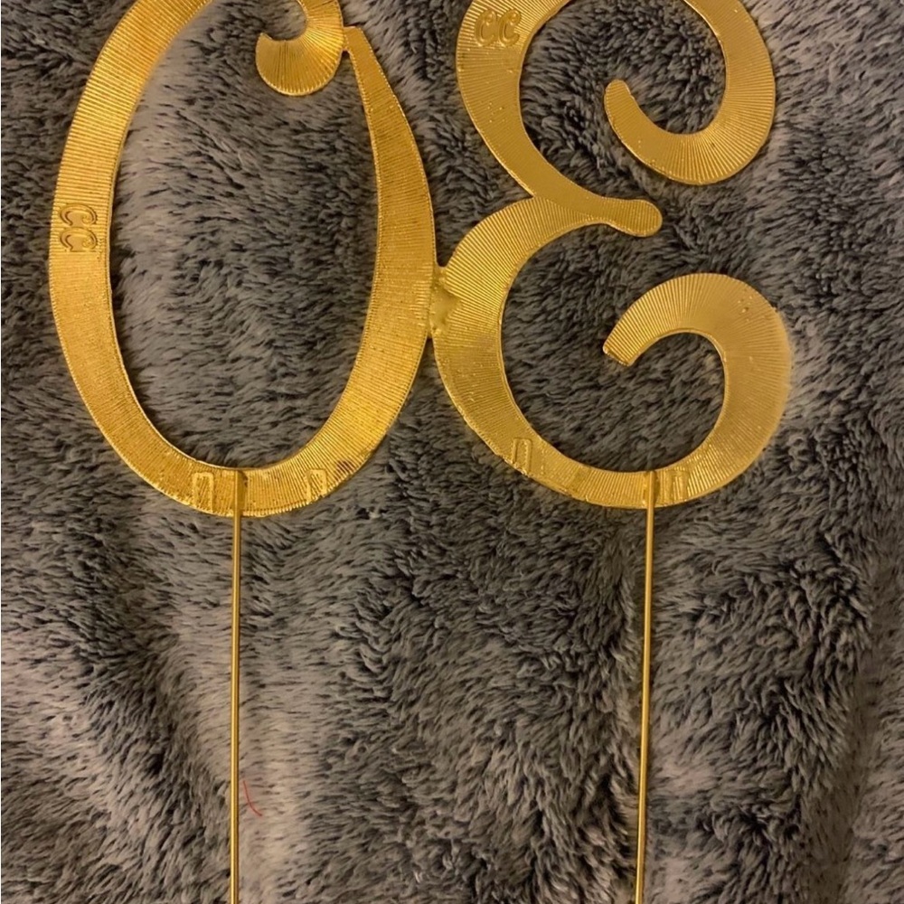 Gold Rhinestone Number 30 Cake Topper - Picture 2 of 2